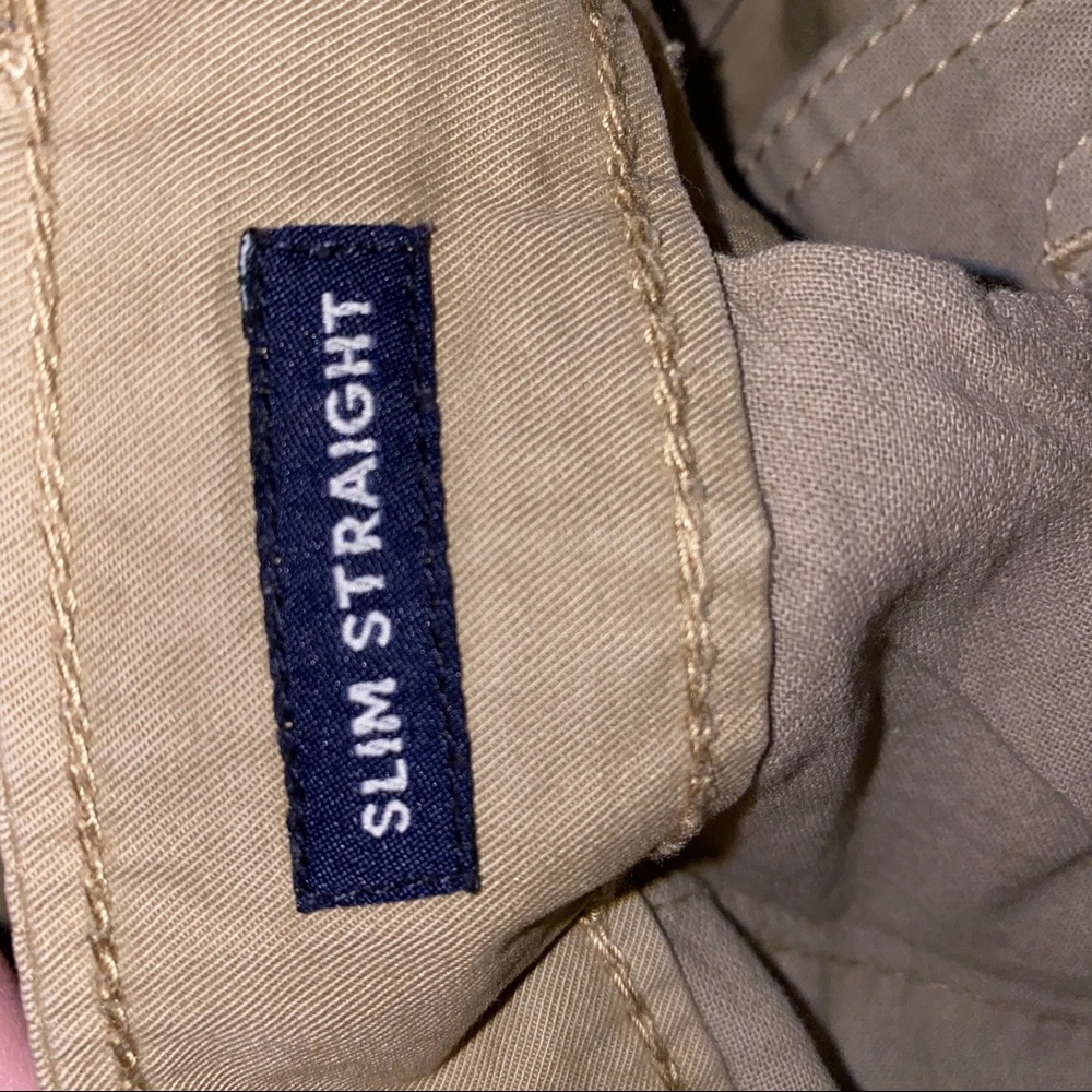 American Eagle Slim Straight Khaki Dress Pants - Picture 2 of 3